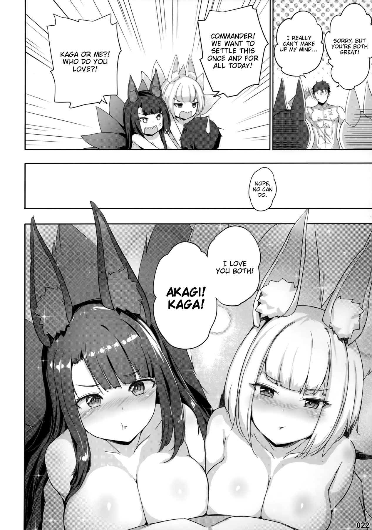 Hentai Manga Comic-Akagi Kaga Threesome-Read-23